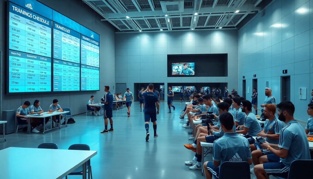 Внутренний режим сборов: пример календаря команды на сезон - иллюстрация