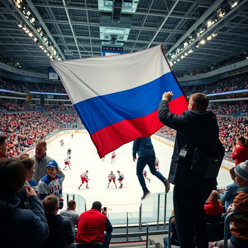 Олимпиада 2026: демонстративно сорвали российский флаг на матче хоккея